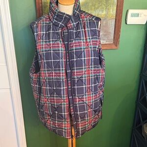 Vera Bradley Plaid Quilted Vest - Multicolor